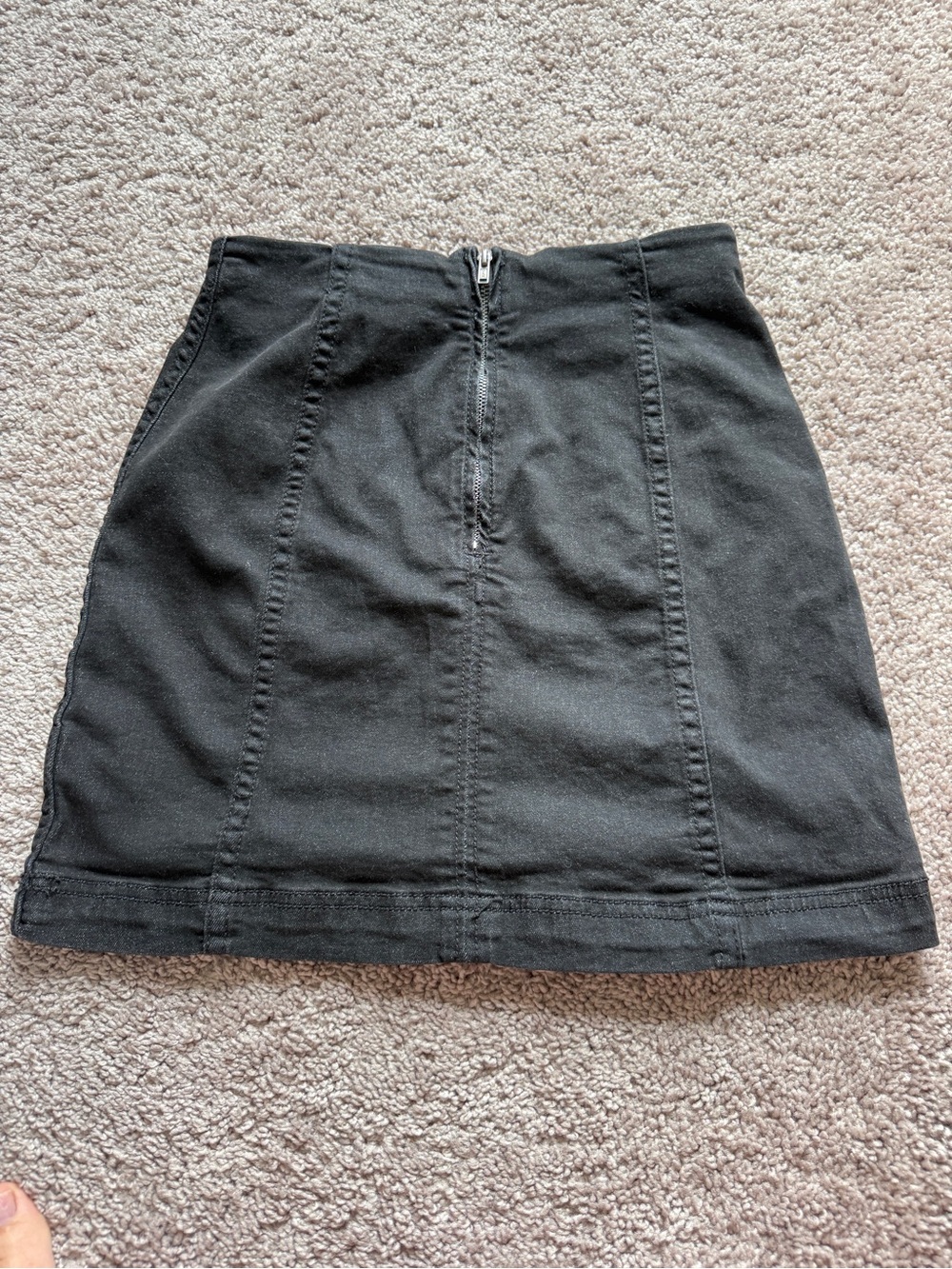 Free People "Modern Femme" Black Mini Skirt with Panel Stitching back zipper 0 - Picture 5 of 6